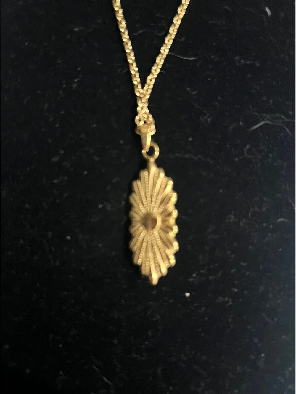 Sun Pattern Electroplated Necklace For Adults In Titanium